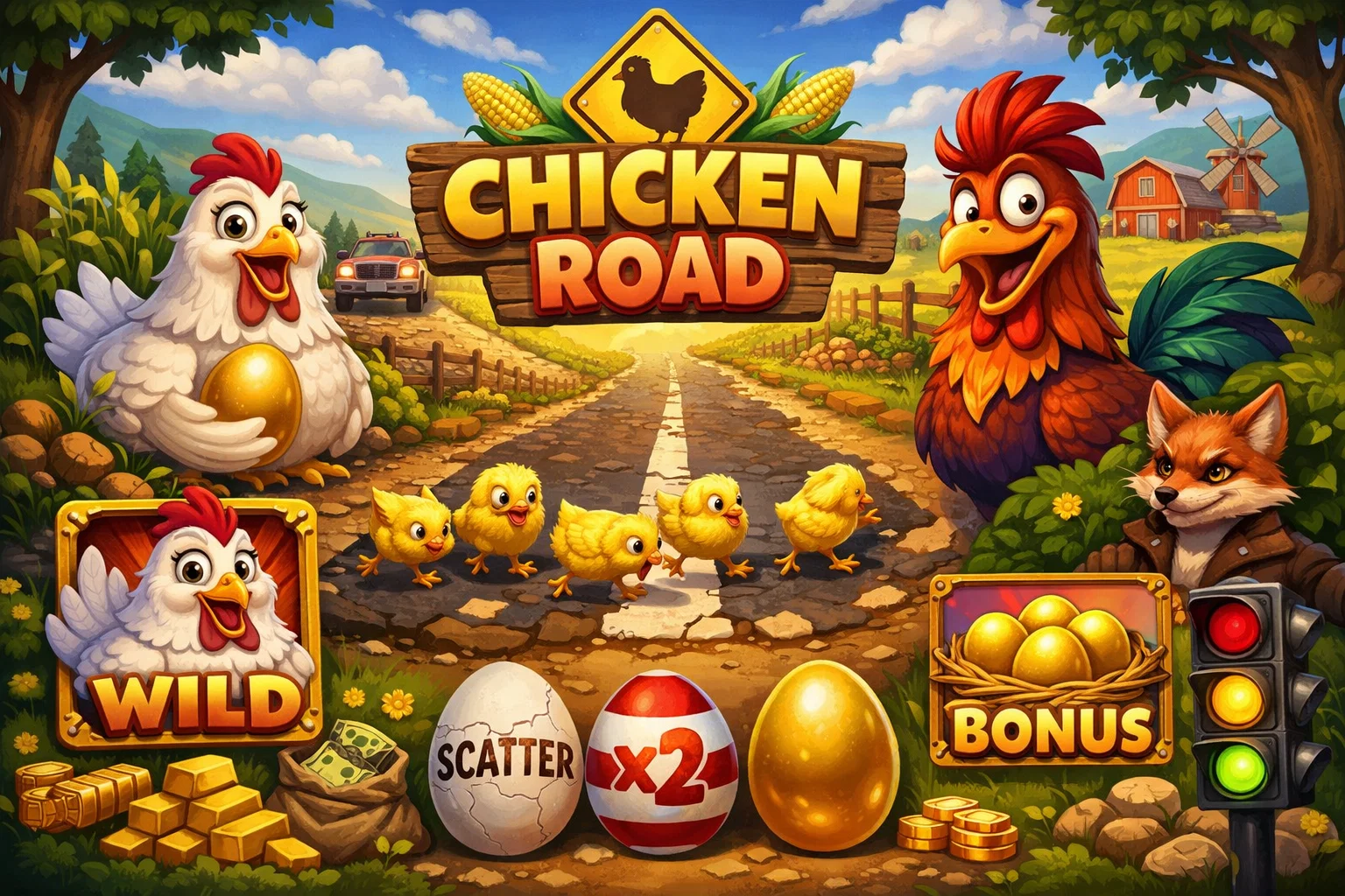 Chicken Road crash game - visual gameplay